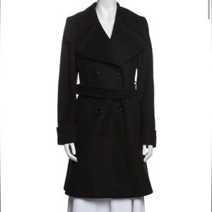 Burberry Cashmere Trench Coat- Black, Medium